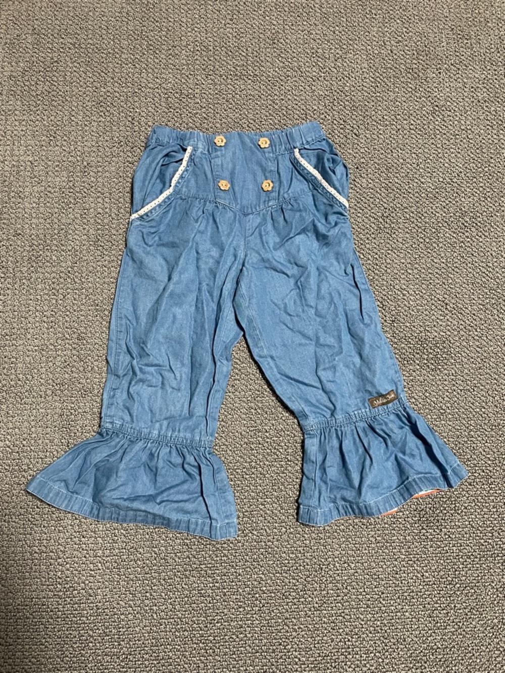 Matilda Jane Light Blue Ruffle Hem Pull-On Pants